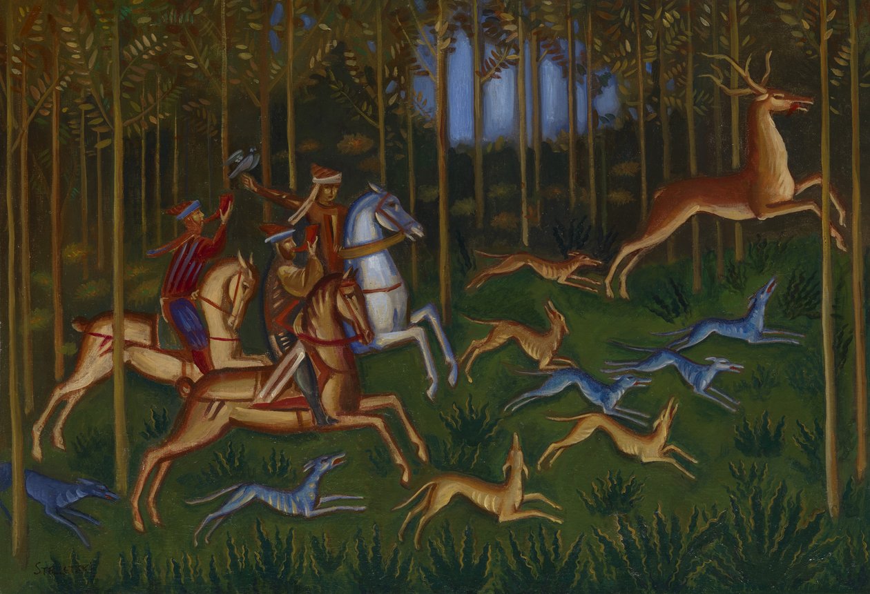 Hunting Scene by Dmitri Semyonovich Stelletsky