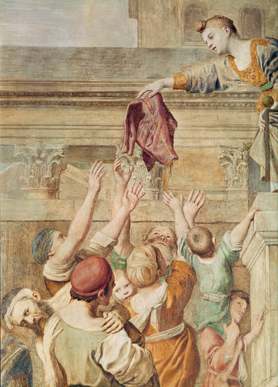 St. Cecilia Distributing Alms, c.1612-15 (detail) by Domenichino