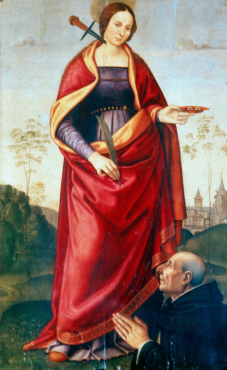 Saint Lucy and Sponsor by Domenico Ghirlandaio