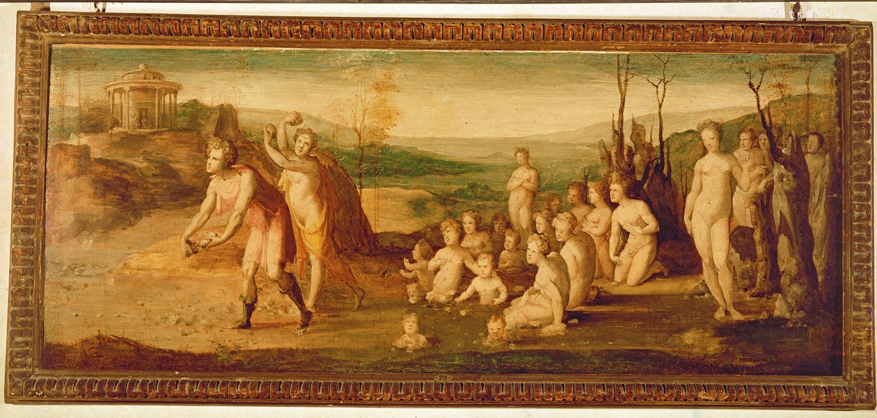 Deucalion and Pyrrha by Domenico di Pace Beccafumi  