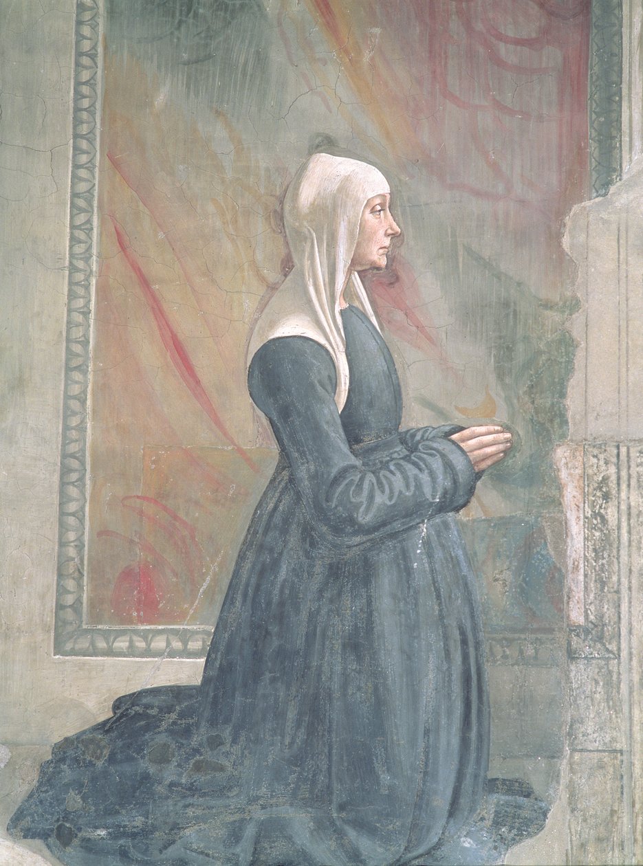 Portrait of a Female Member of the Sassetti Family, from the Cycle of St. Francis, Sassetti Chapel, 1483 by Domenico Ghirlandaio