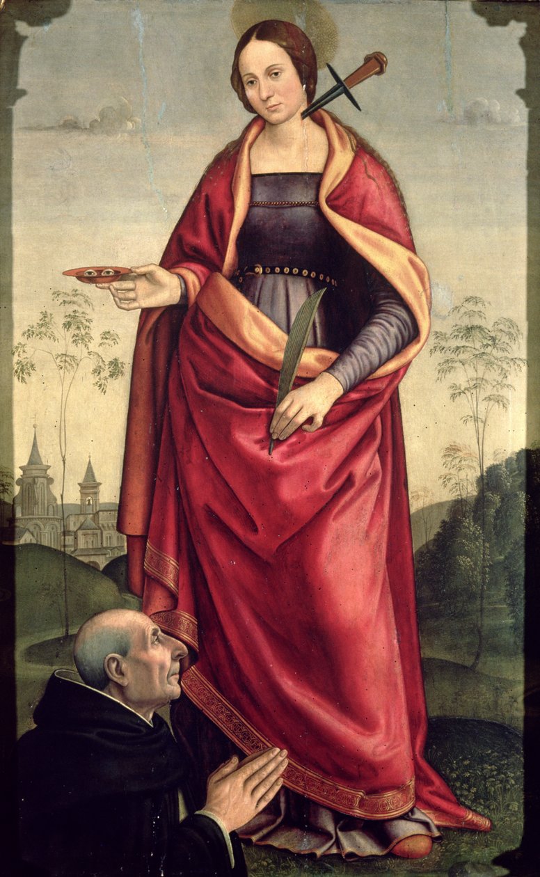 St. Lucy and a Donor by Domenico Ghirlandaio