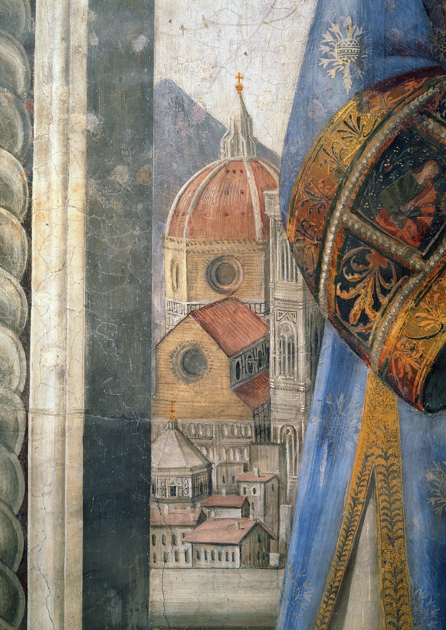 The Duomo (detail) by Domenico Ghirlandaio