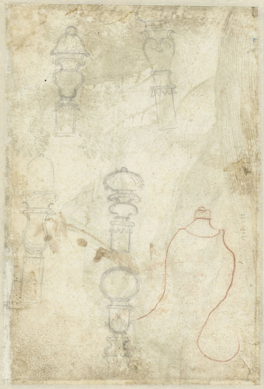 Sketches of Buds by Domenico Campagnola (possibly)