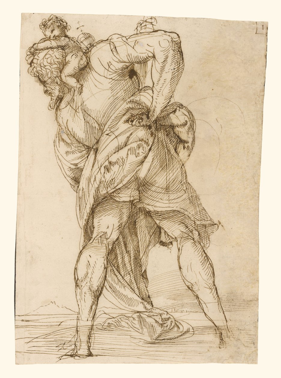Saint Christopher by Domenico Campagnola