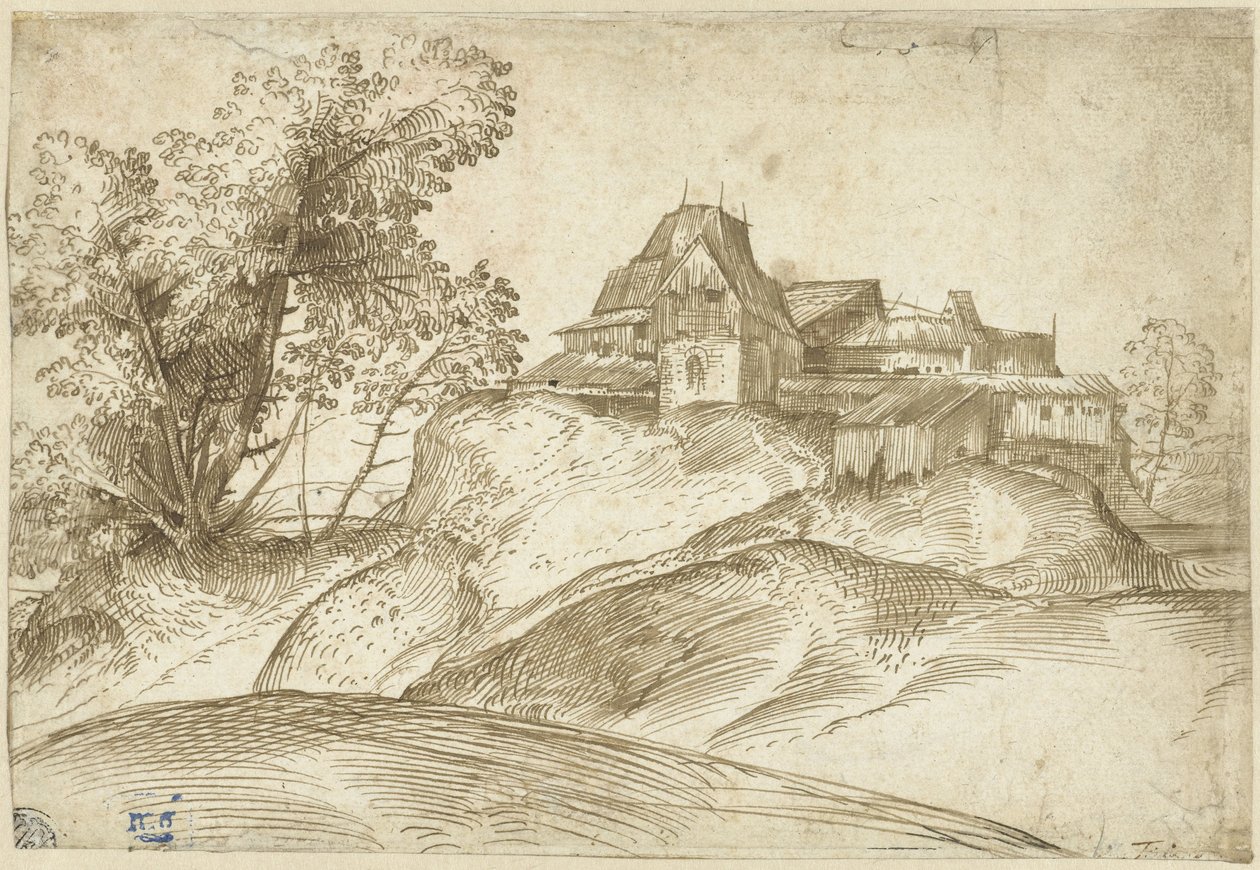 Settlement on a Hill by Domenico Campagnola