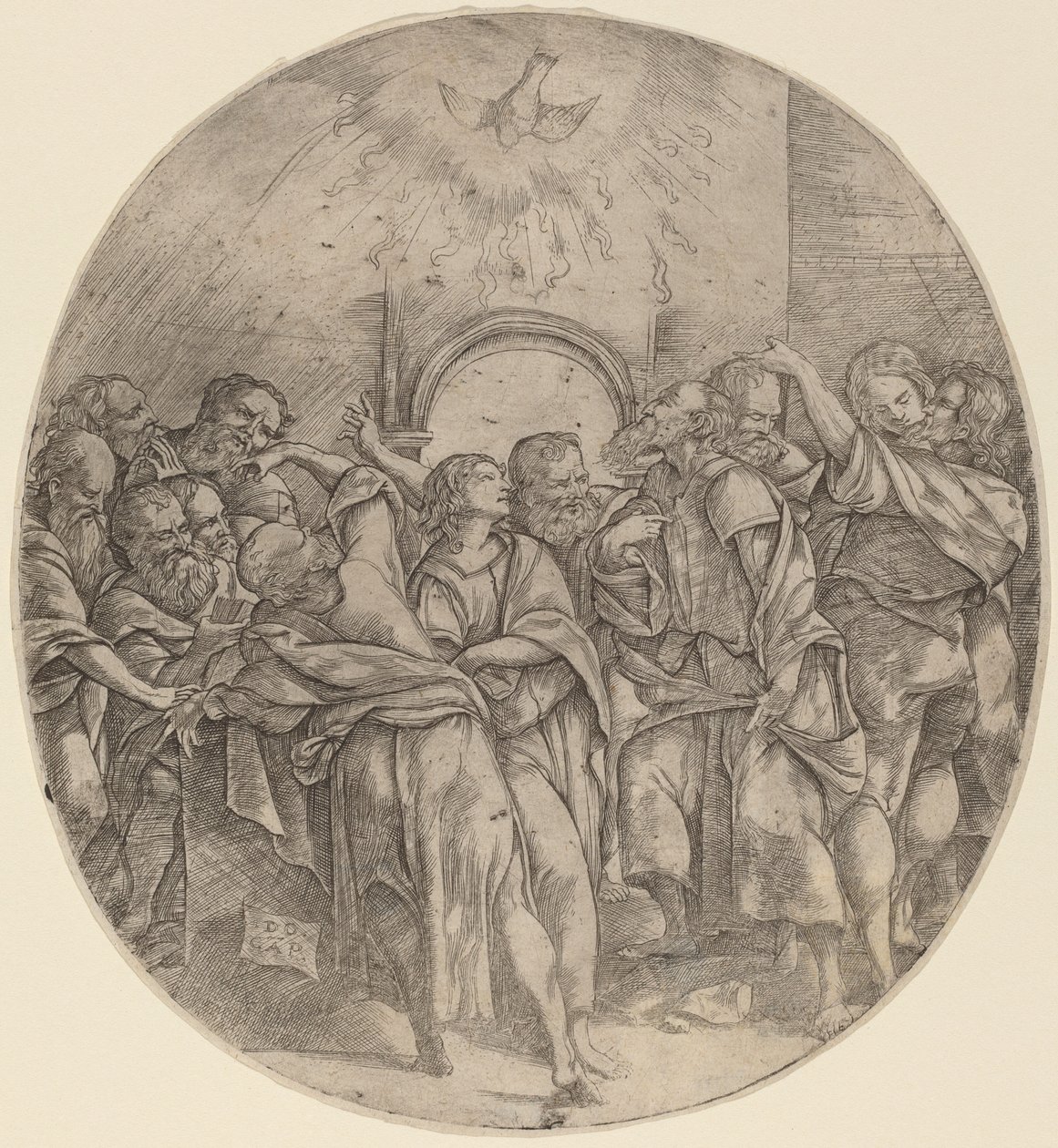 The Descent of the Holy Spirit by Domenico Campagnola