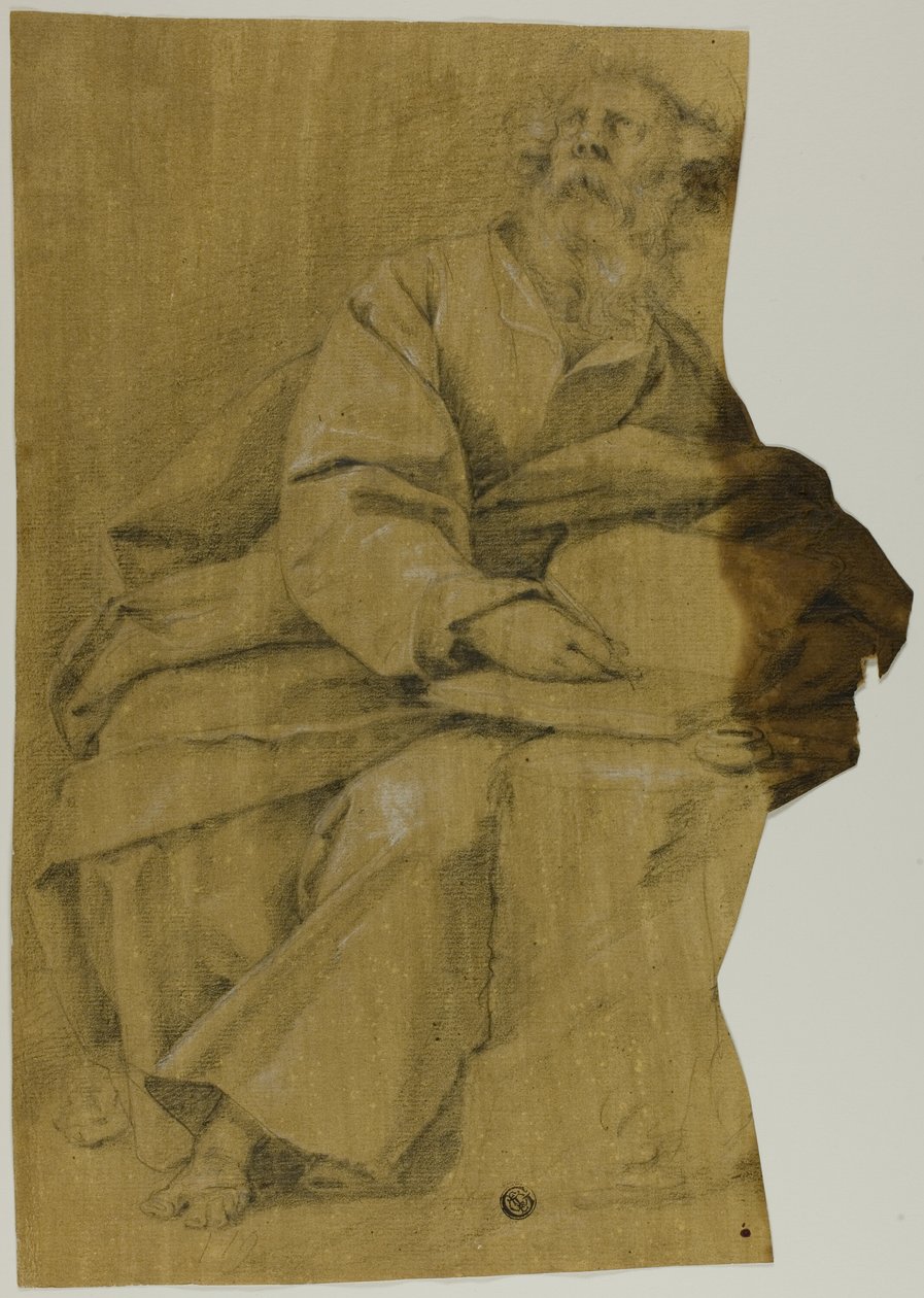 Evangelist Writing at Desk by Domenico Fiasella