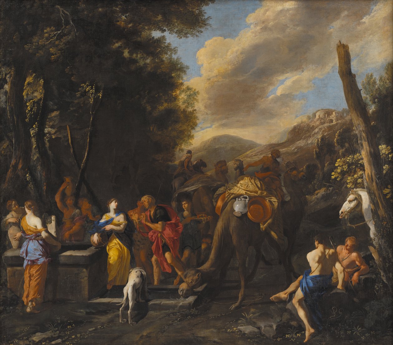Rebecca and Eliezer at the Well by Domenico Gargiulo