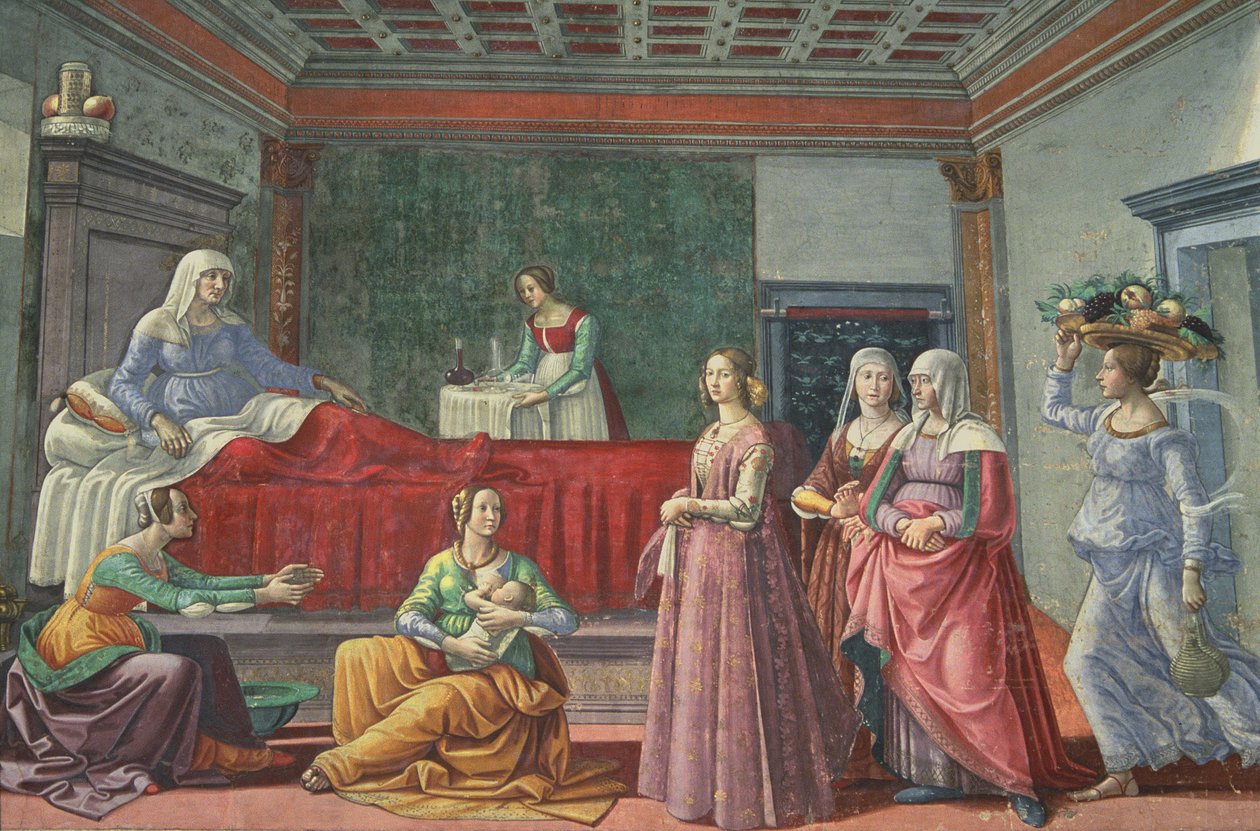 The Birth of St. John the Baptist by Domenico Ghirlandaio