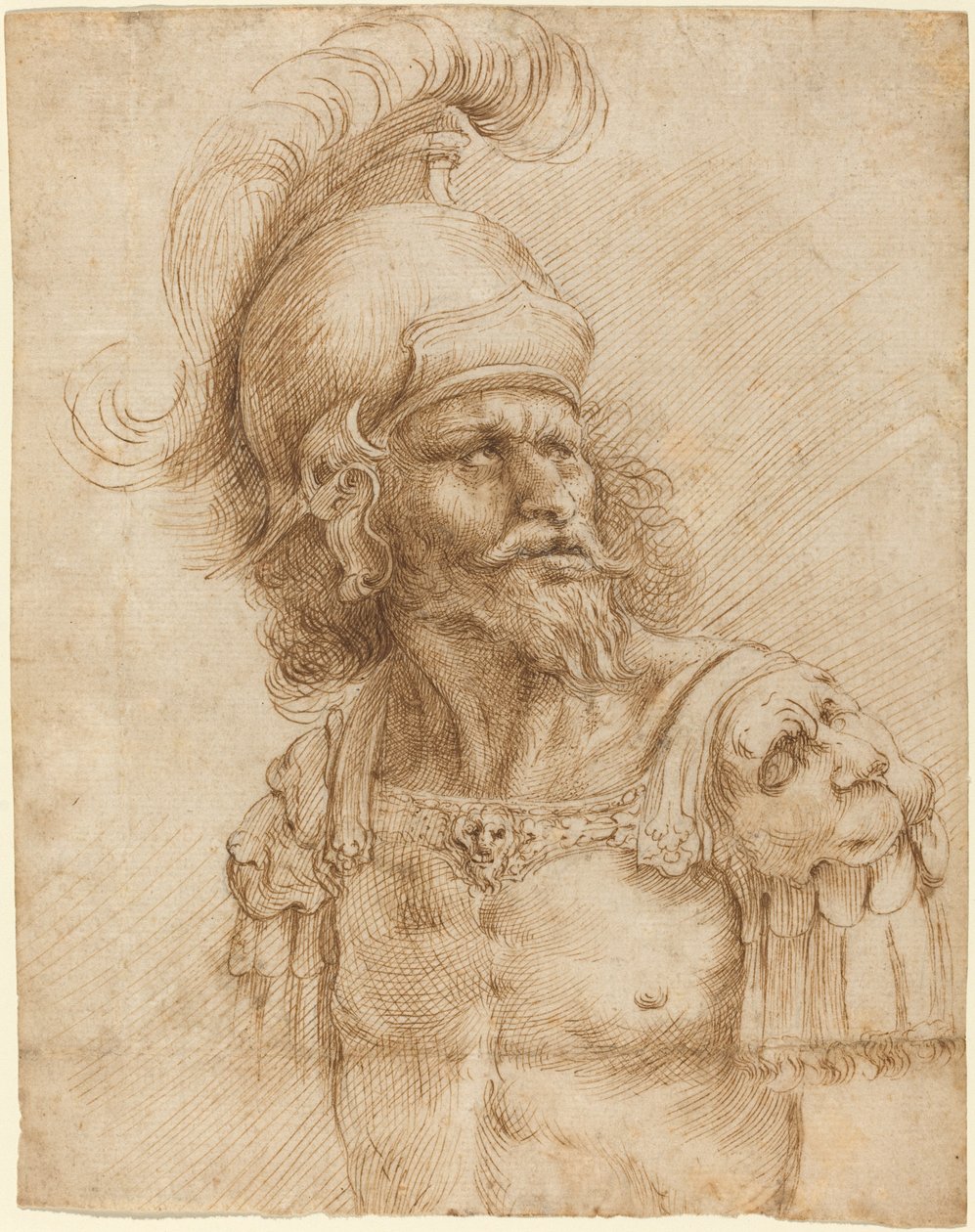 A Helmeted Soldier by Domenico Peruzzini