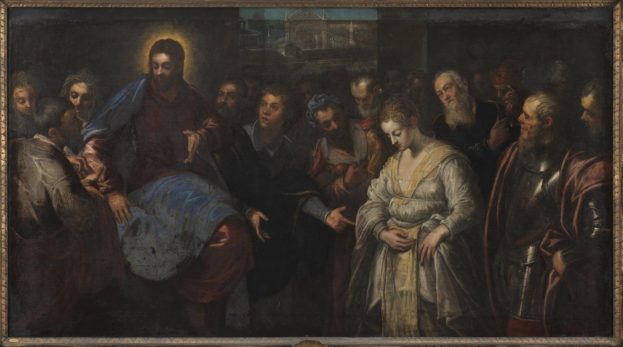 Christ and the Adulteress by Domenico Tintoretto