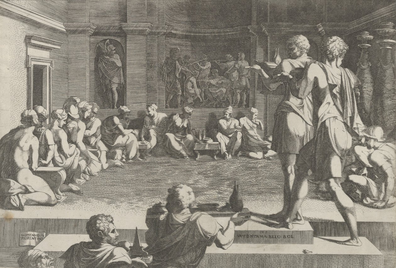 The Banquet of Alexander by Domenico del Barbiere