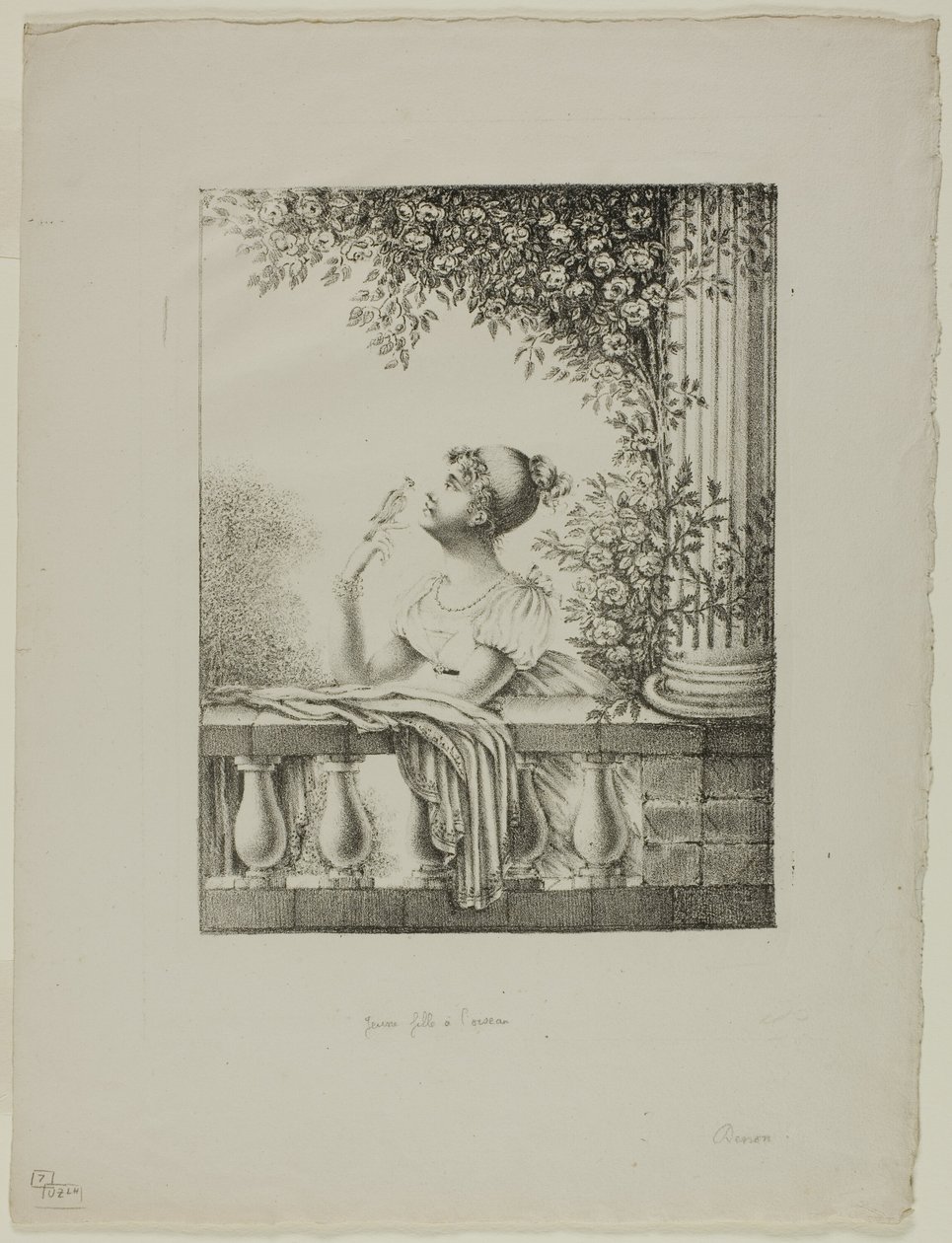 Young Girl with Bird by Dominique Vivant Denon