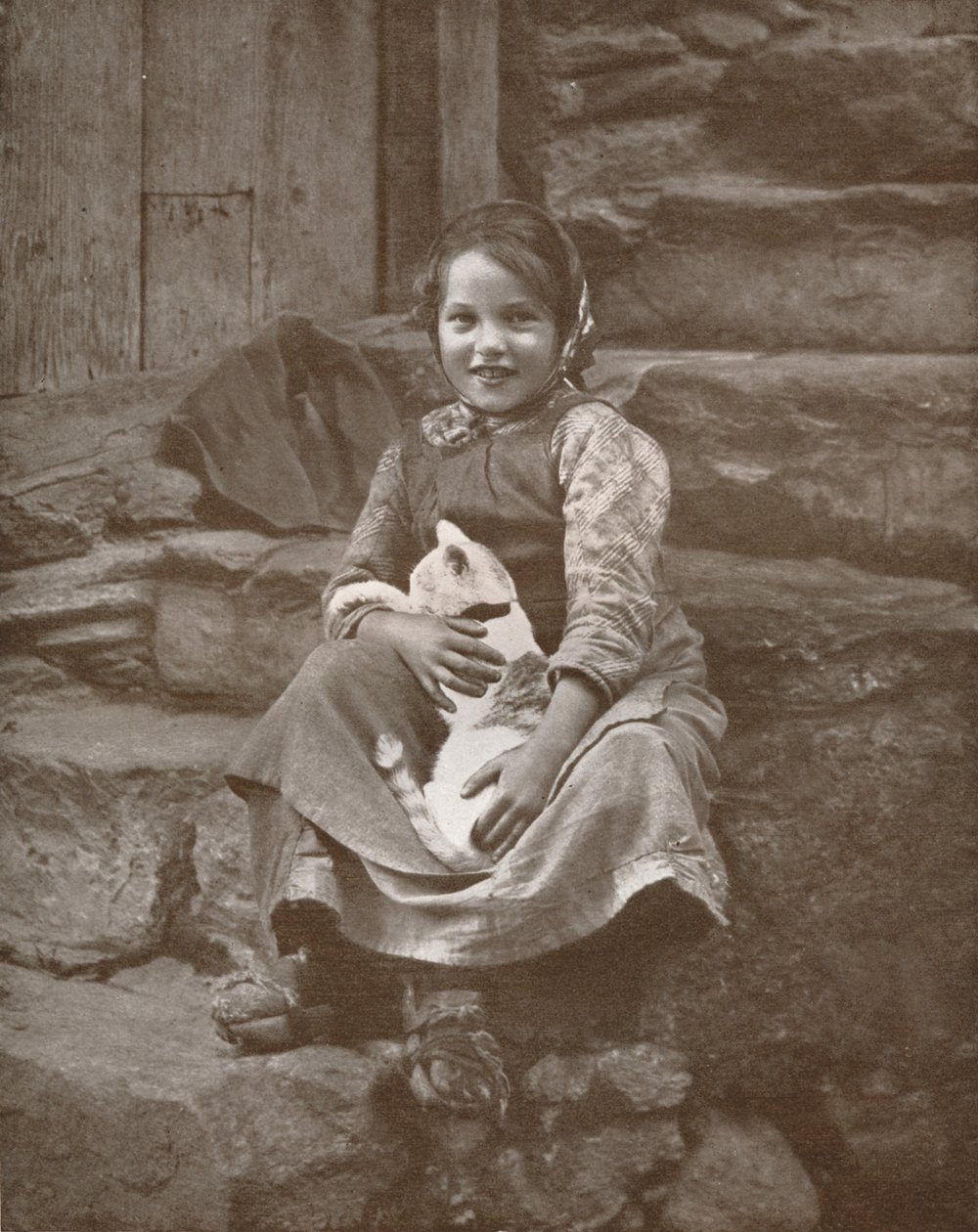 Two Little Swiss Villagers at Hospenthal by Donald McLeish