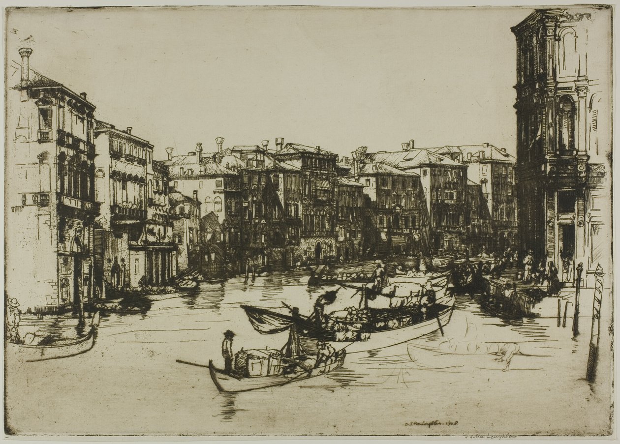 The Market, Venice by Donald Shaw MacLaughlan