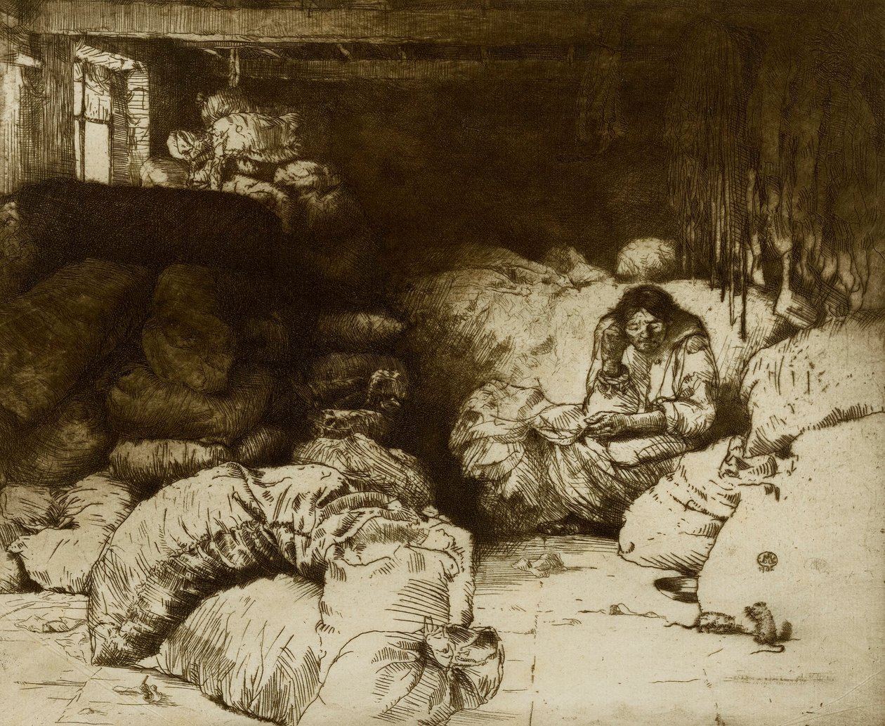 The Sleeping Rag Vendor by Donald Shaw MacLaughlan