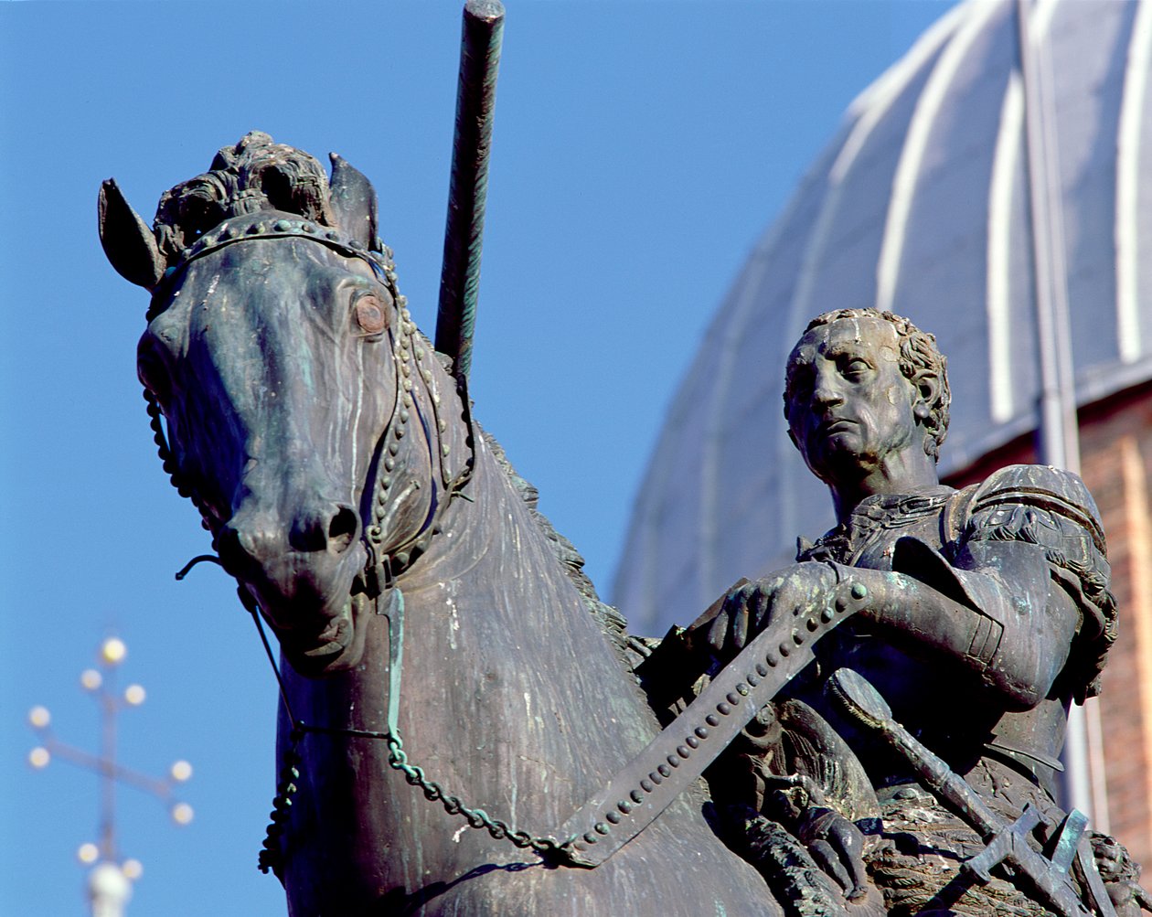 Equestrian Portrait of Gattamelata, 1453 (detail) by Donatello