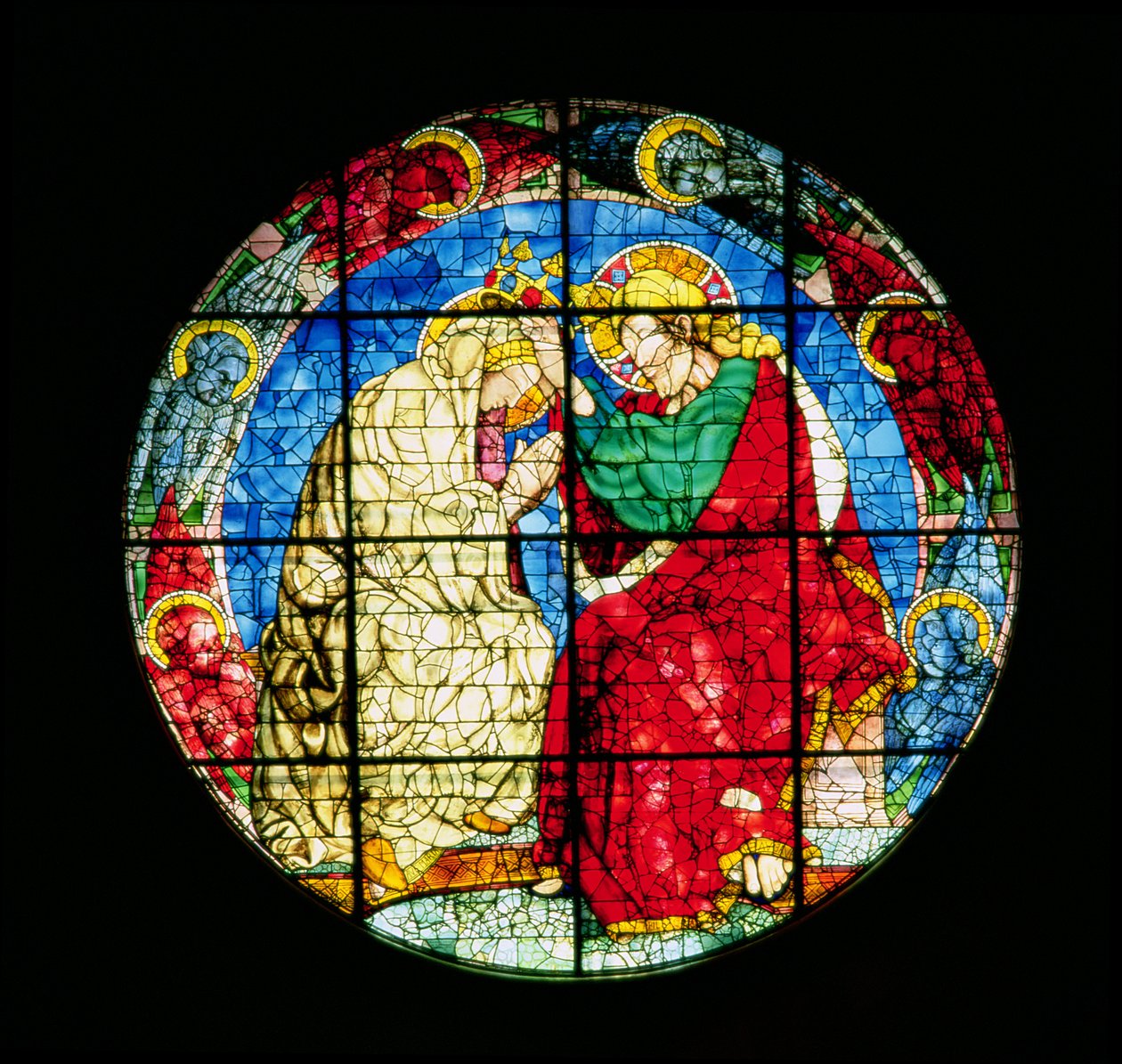 Oculus depicting Coronation of the Virgin, 1438 by Donatello