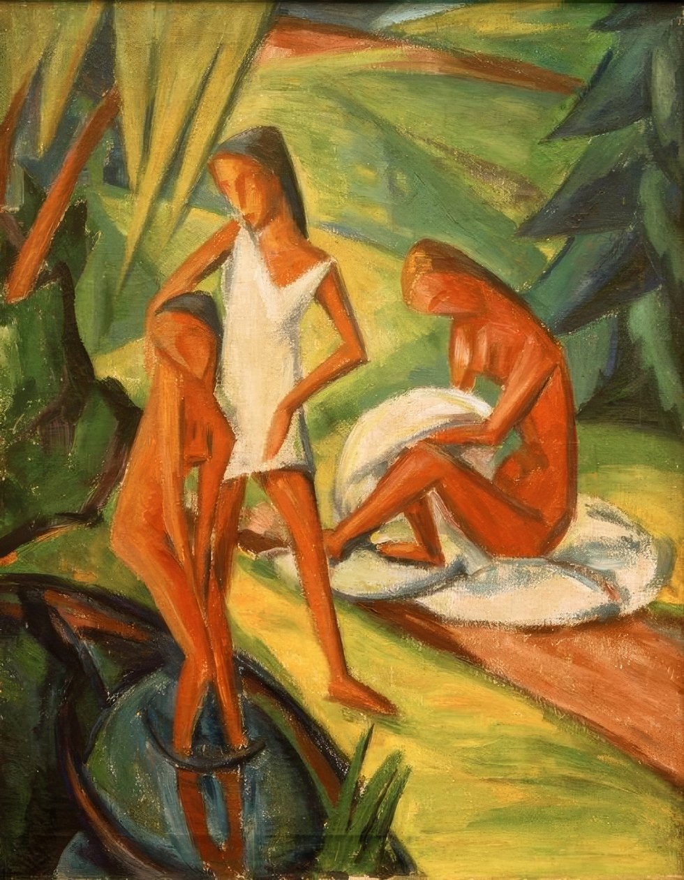 Three Girls by the Water I by Dorothea Mätzel Johannsen