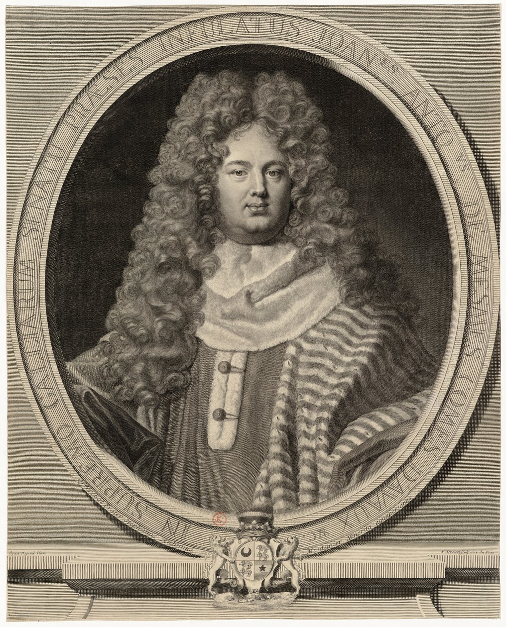 Portrait of Jean-Antoine de Mesmes by Drevet Hyacinthe Rigaud pinxit