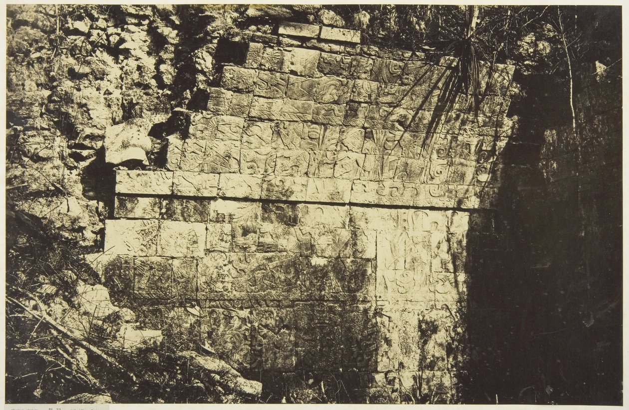 Circus Palace at Chichen-Itza, Interior of a Room by Désiré Charnay