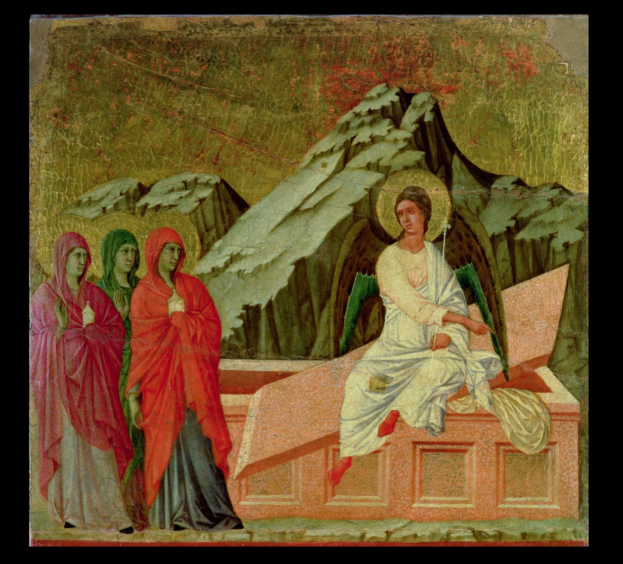 Maesta: The Three Maries at Christ