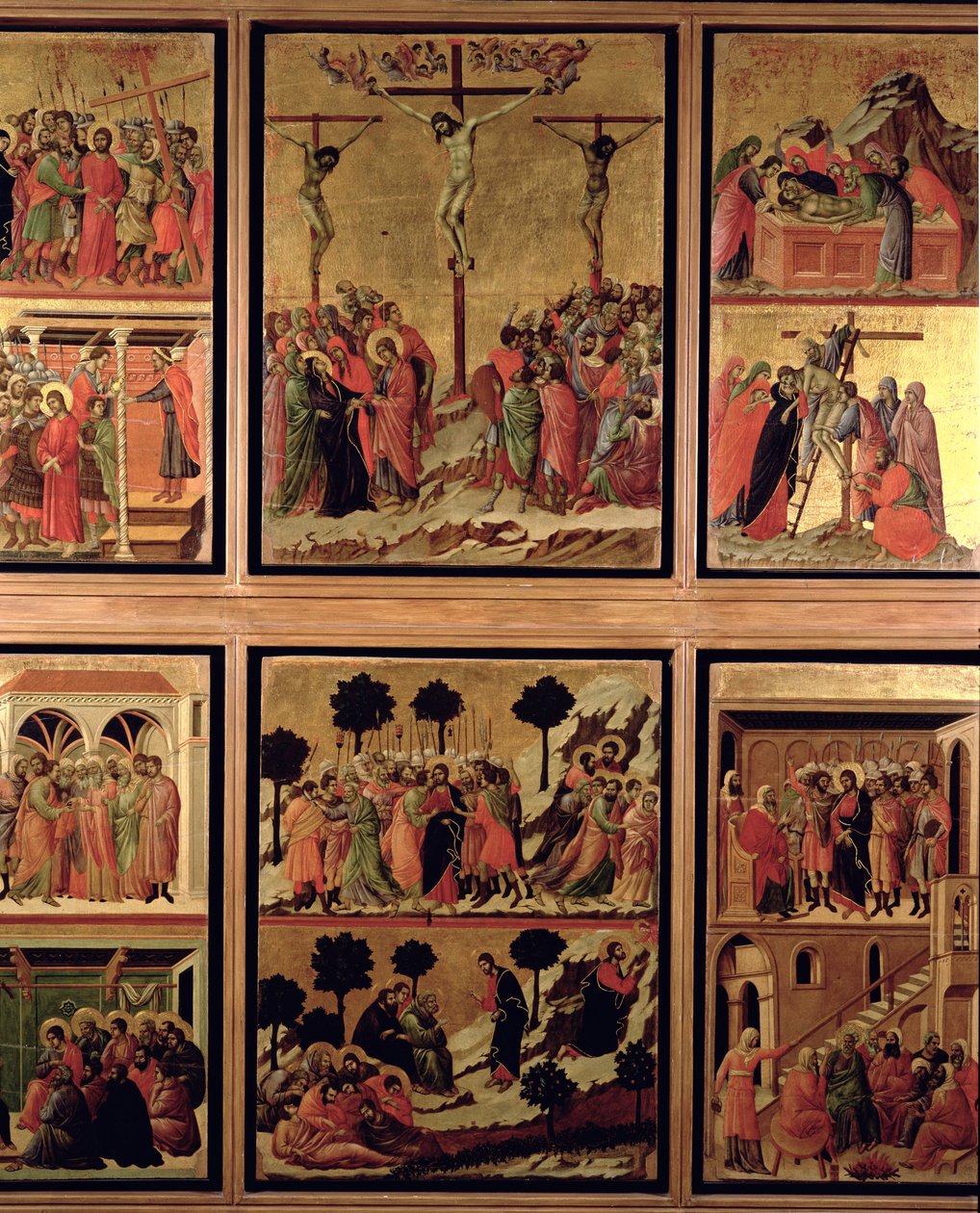 Maesta: eleven scenes from the Passion (reverse of 55438) by Duccio di Buoninsegna