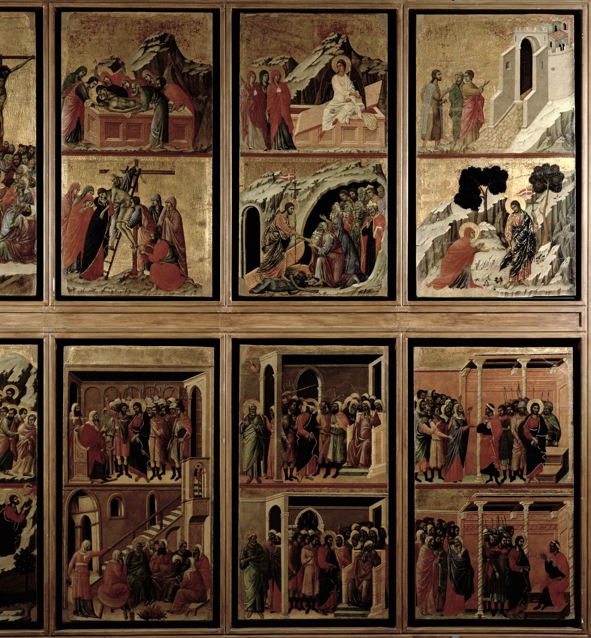 Maesta: eleven scenes from the Passion (reverse of 55438) by Duccio di Buoninsegna