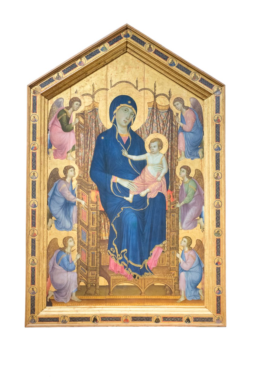 Madonna and Child Enthroned with Angels by Duccio di Buoninsegna