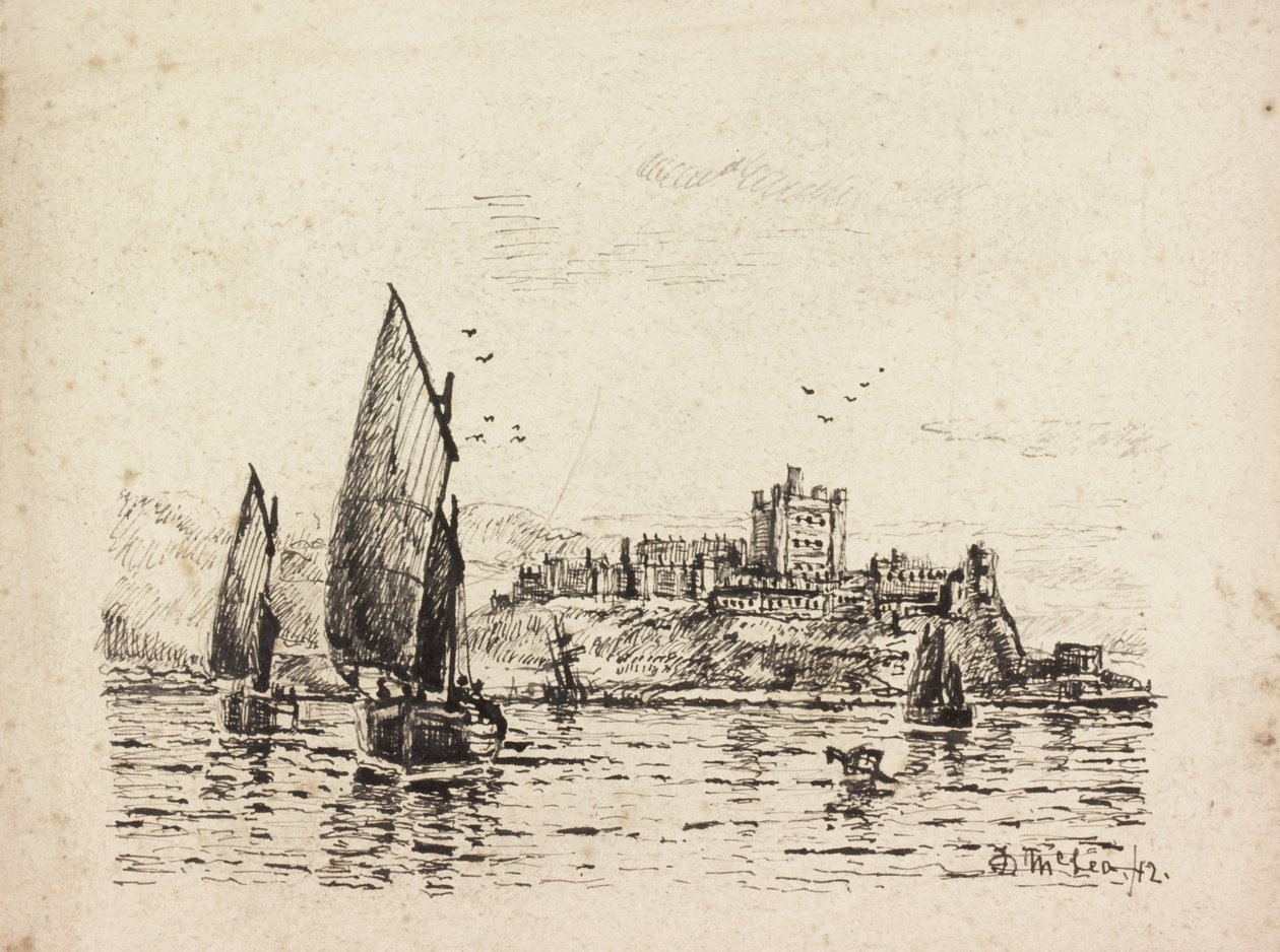 Off Bamburgh Castle by Duncan F. McLea