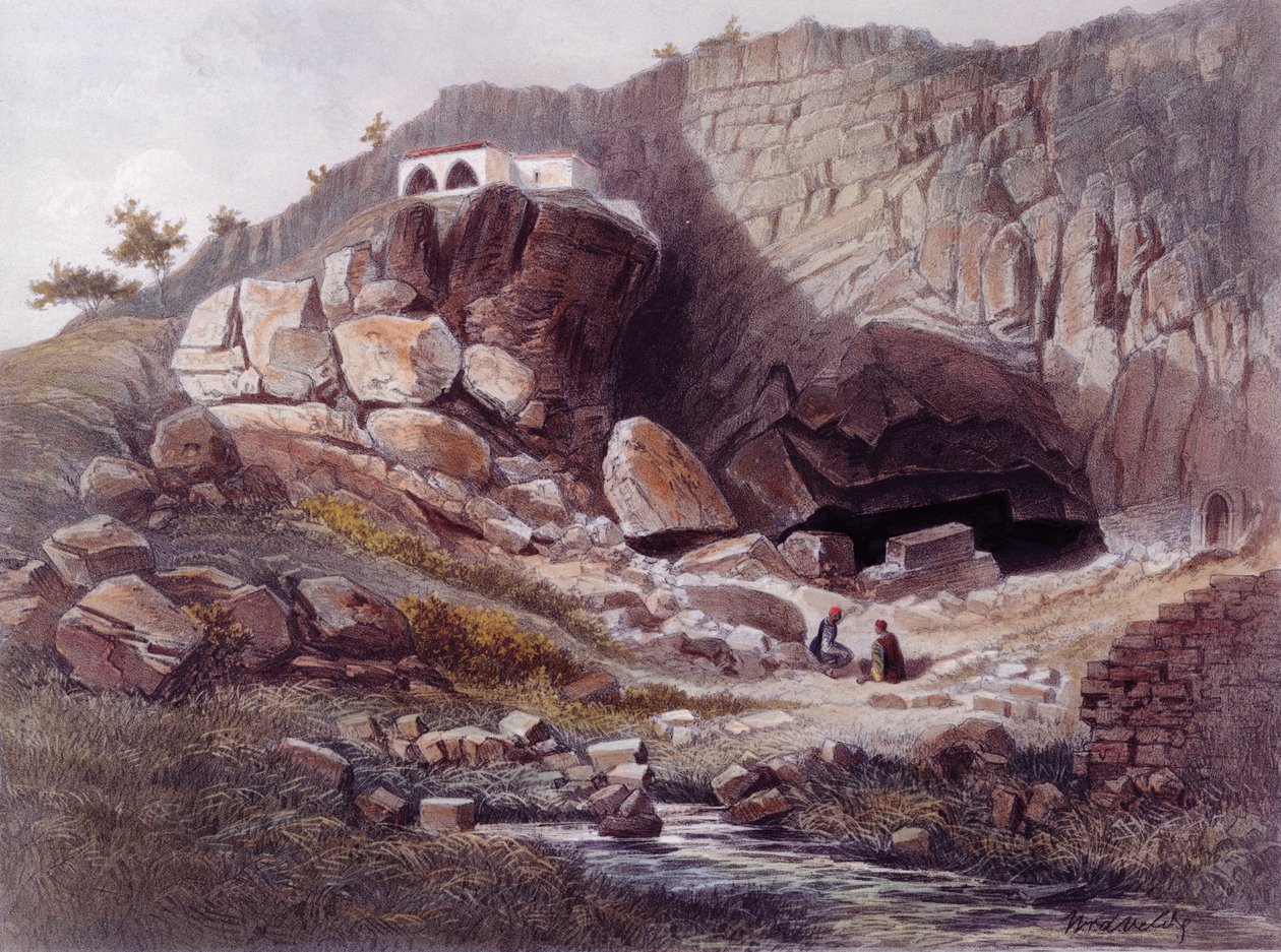 Source of the Jordan, engraved by Jean Jacottet by Dutch School