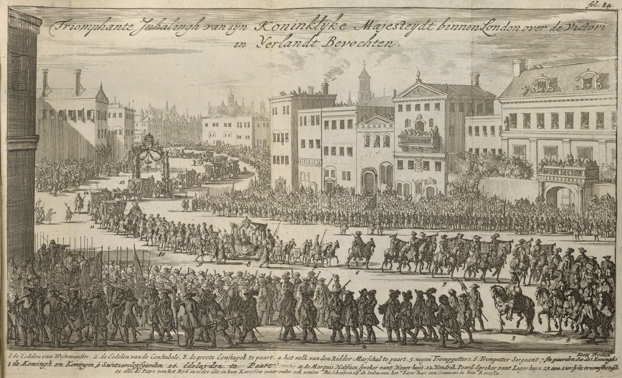 A Procession for King William III by Dutch School