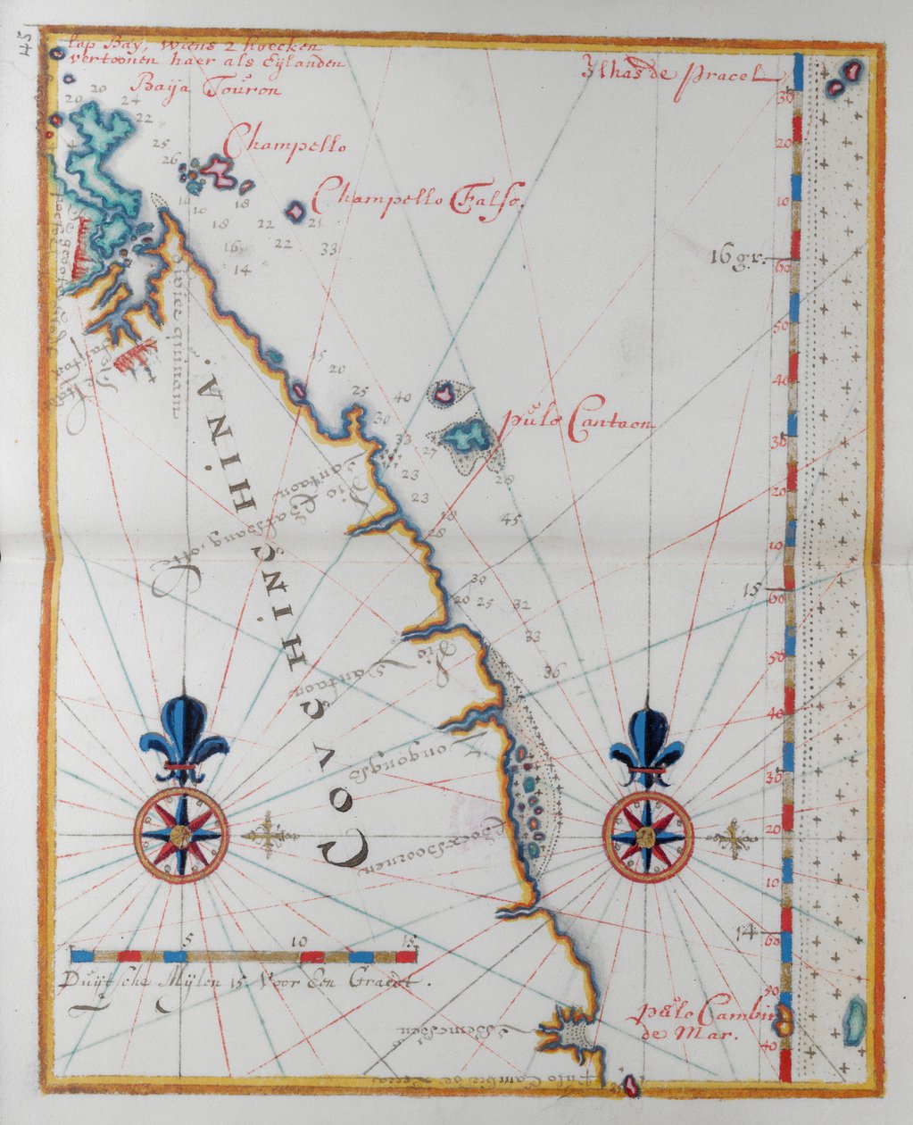 Map of Cochin-China, Asia by Dutch School