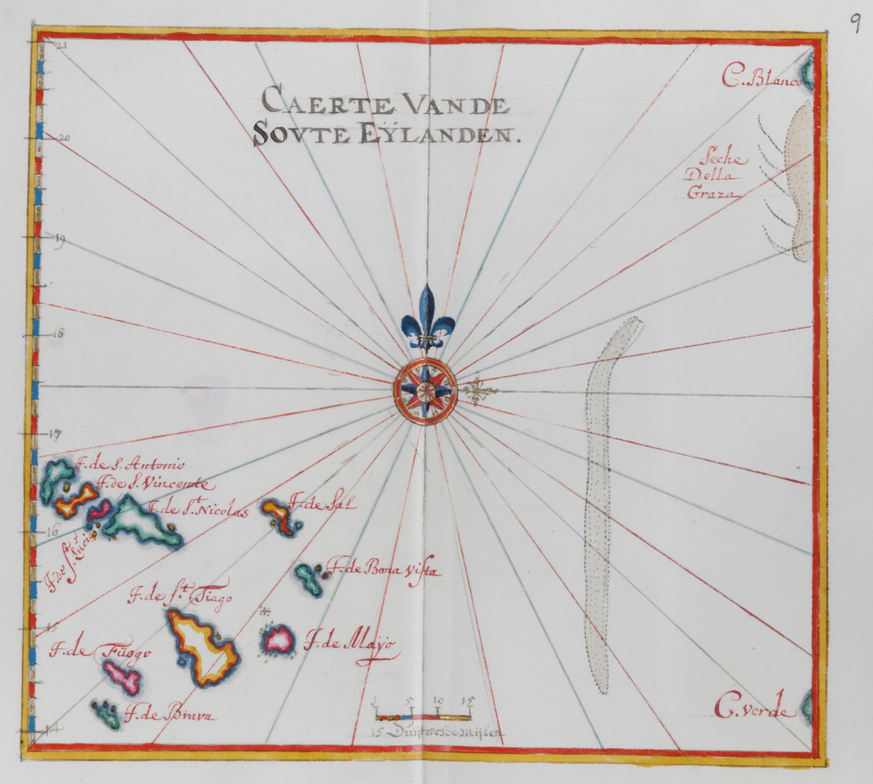 Map of the Cape Verde Islands by Dutch School