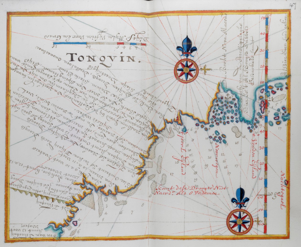 Map of the coast of Burma by Dutch School