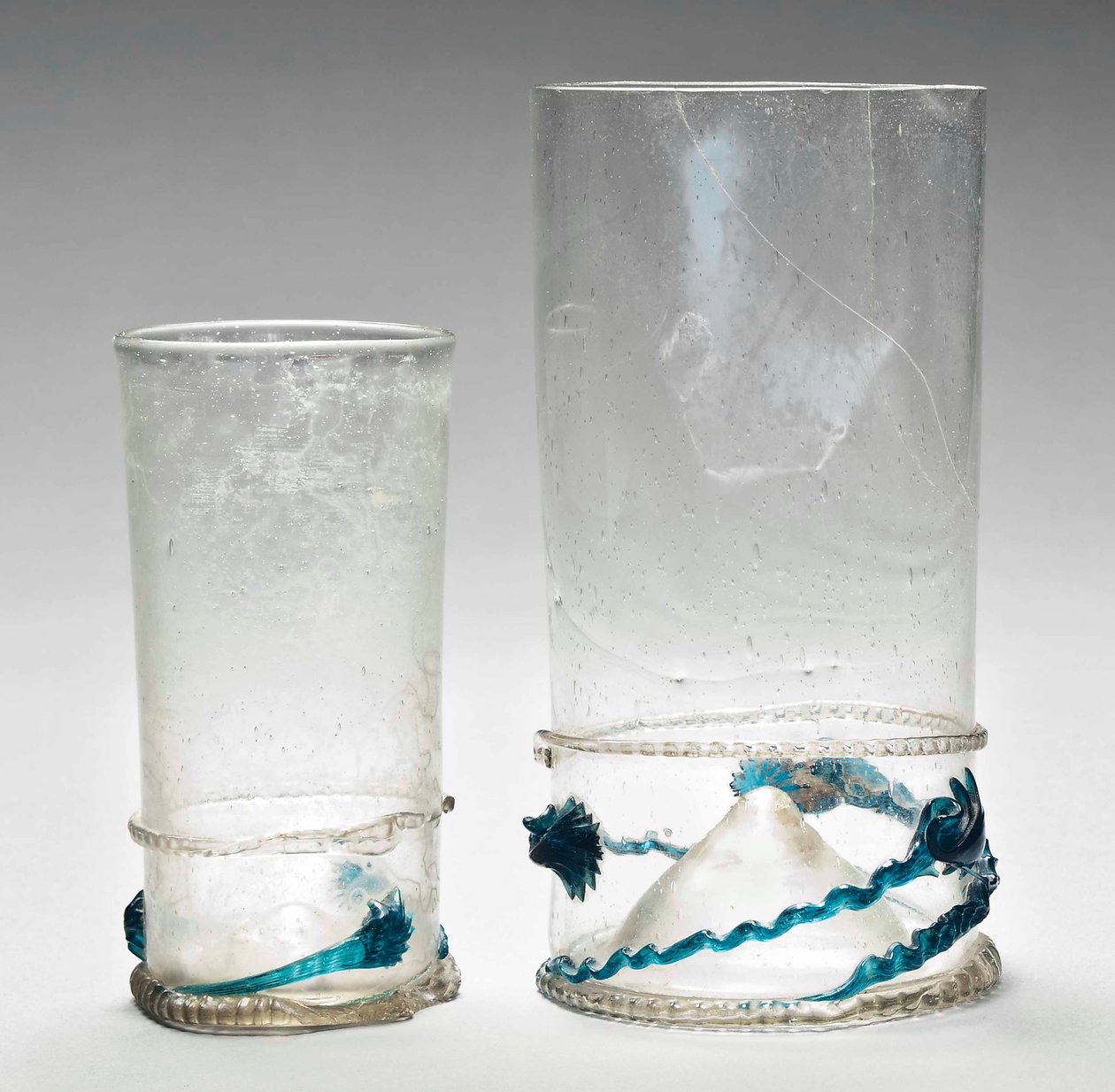 Two Façon-de-Venise Glass 