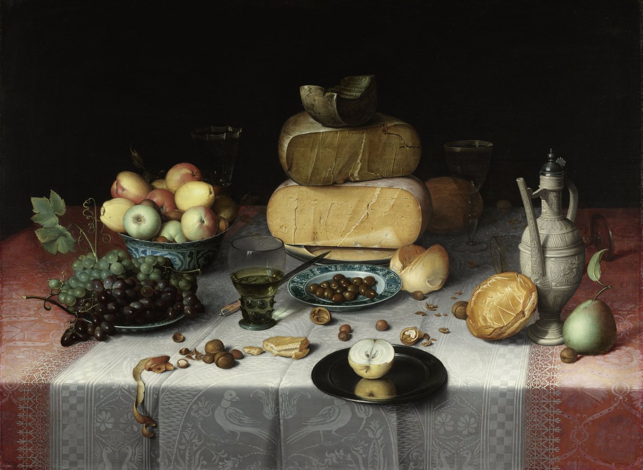 Still Life with Cheese, c. 1615 by Dyck