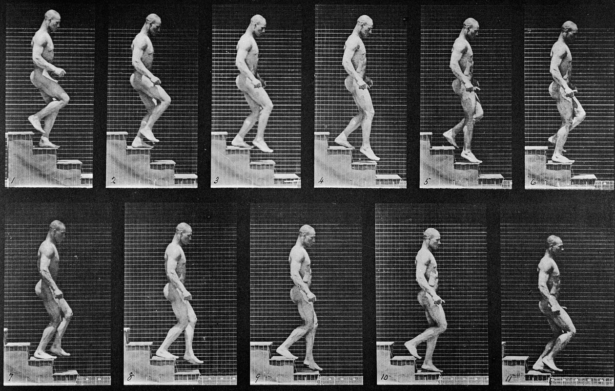 Man descending stairs, from 
