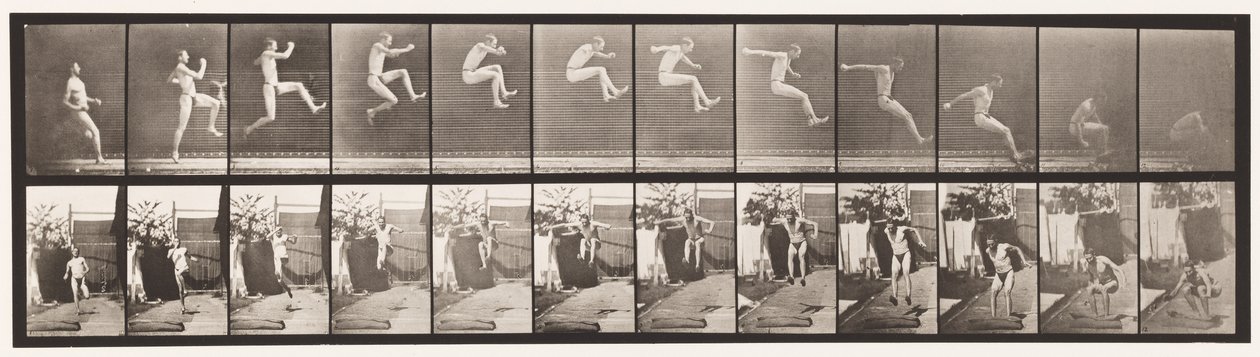 Jumping; Running Broad Jump (Shoes) by Eadweard Muybridge