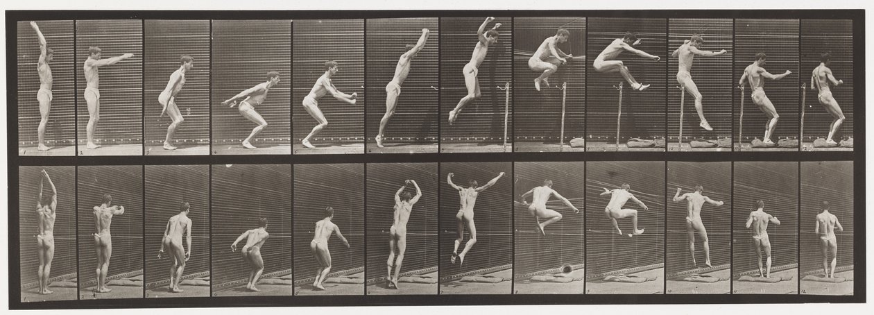 Plate 161. Jumping; Standing High Jump by Eadweard Muybridge
