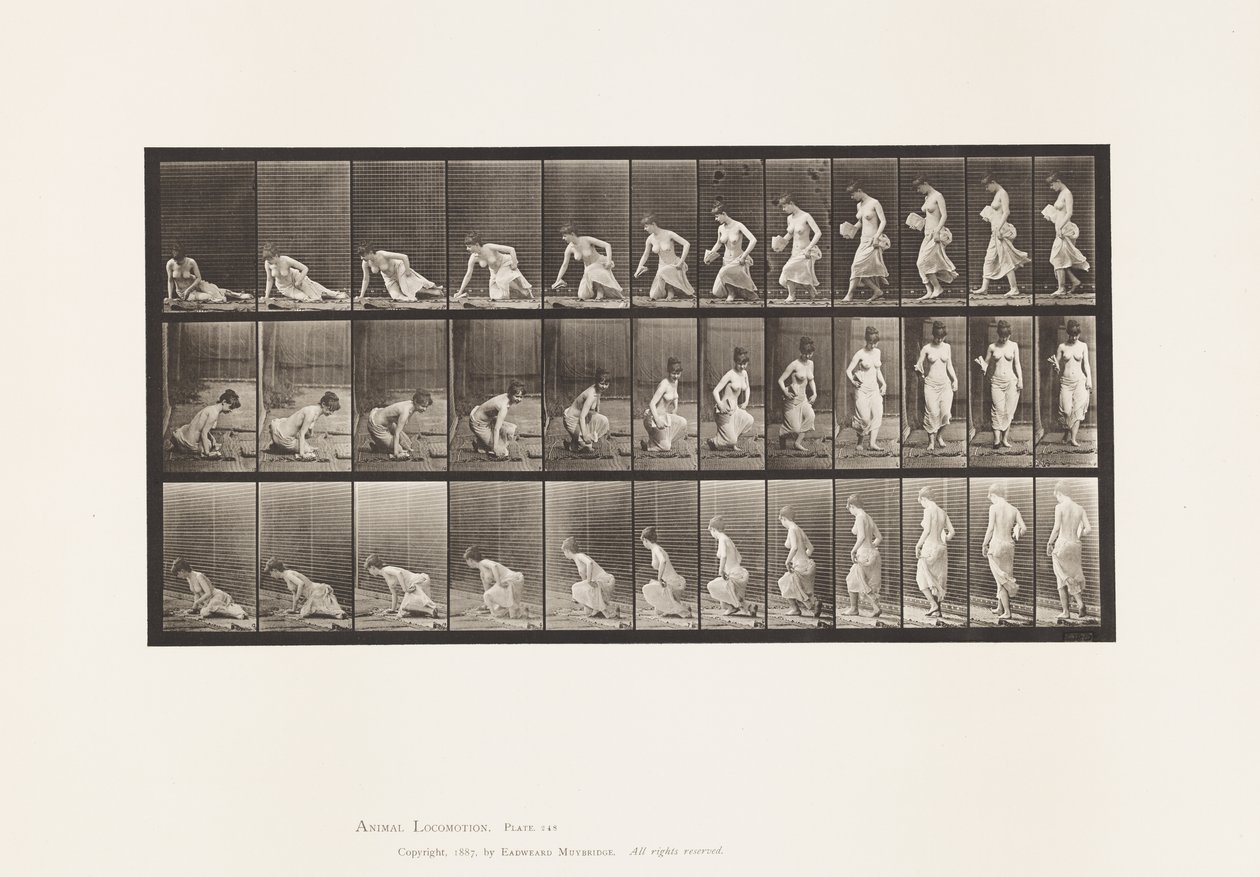 Sitting Down on the Ground by Eadweard Muybridge