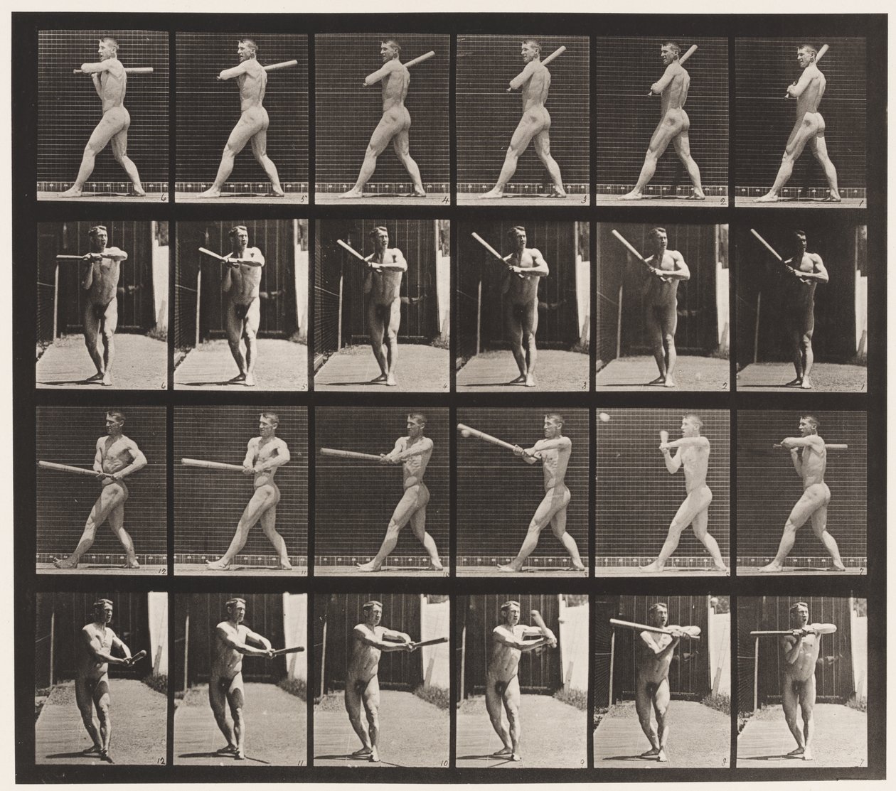 Plate 274. Base-ball; Batting by Eadweard Muybridge