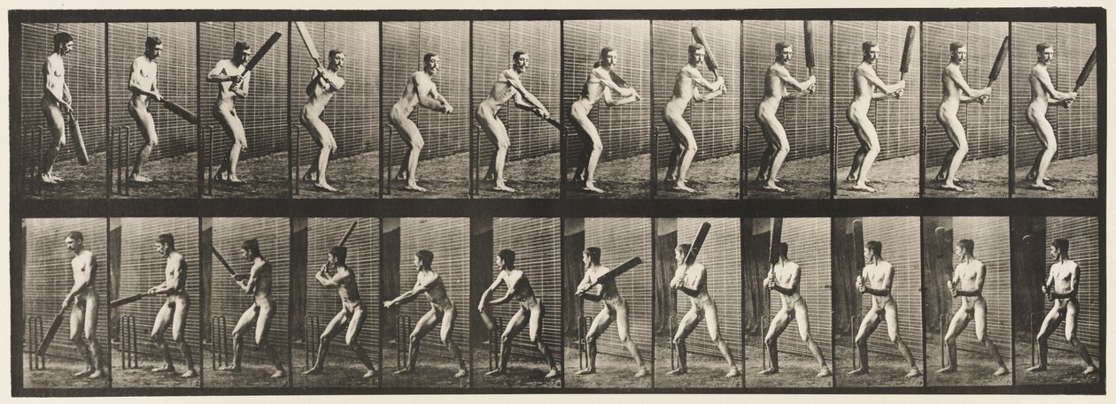 Cricket; Batting; Back Cut by Eadweard Muybridge