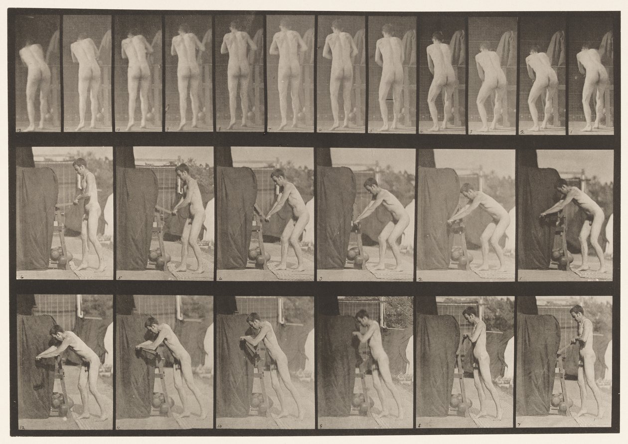 Plate 394. Turning a Crank Handle by Eadweard Muybridge