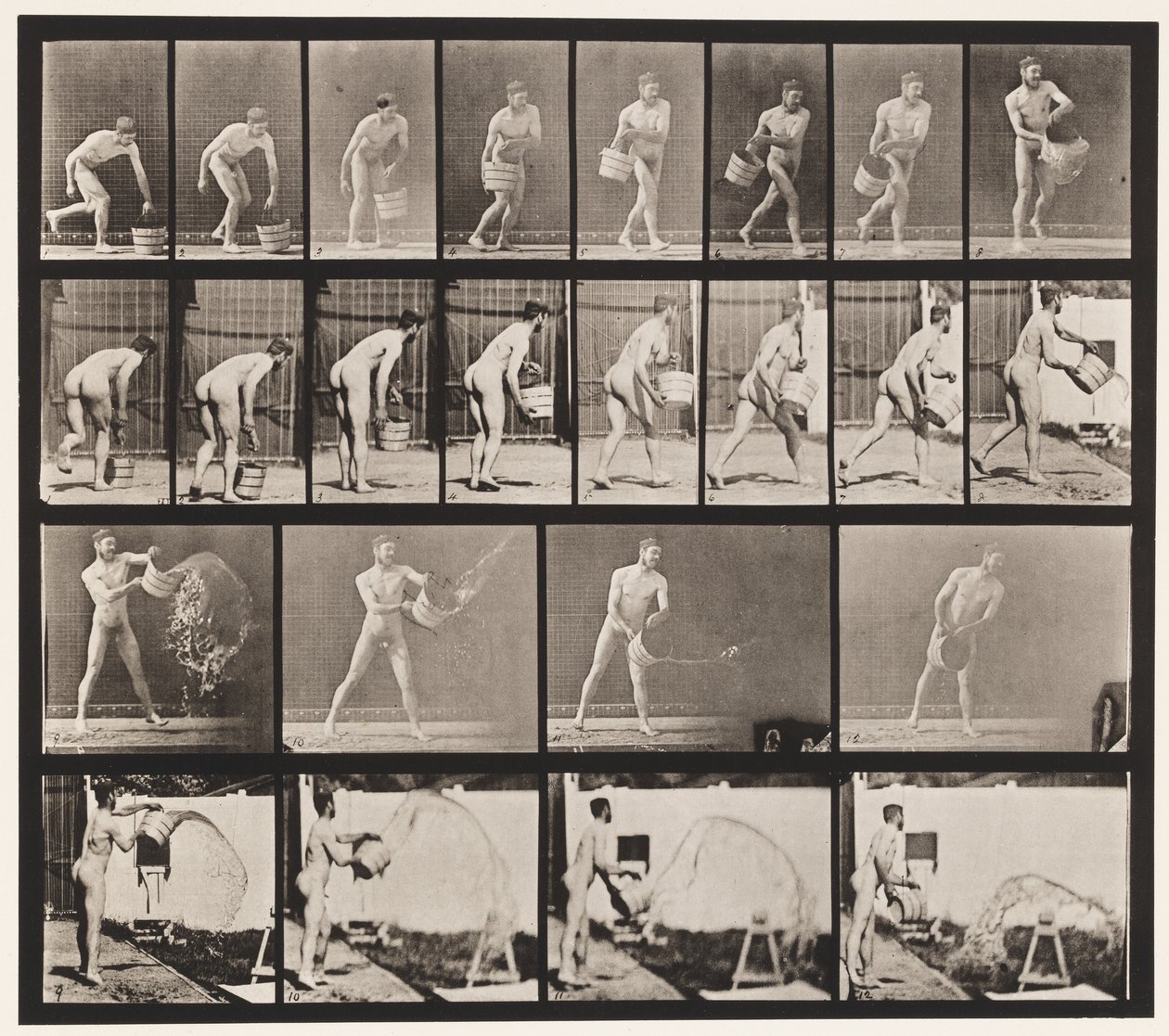 Emptying Bucket of Water by Eadweard Muybridge