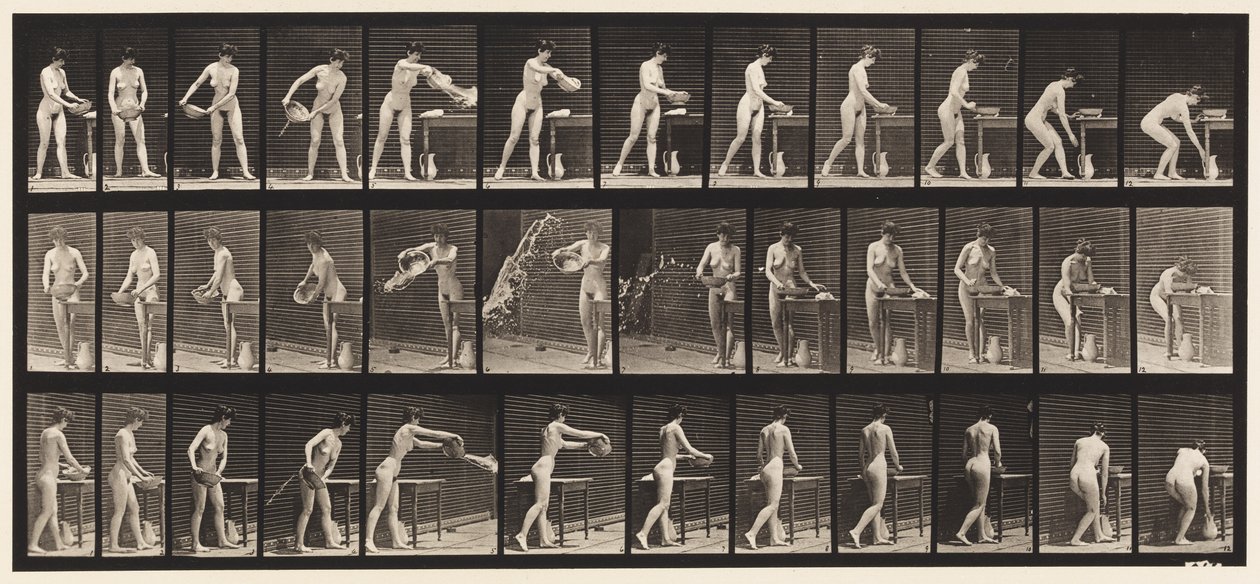 Plate 402. Emptying Basin of Water by Eadweard Muybridge