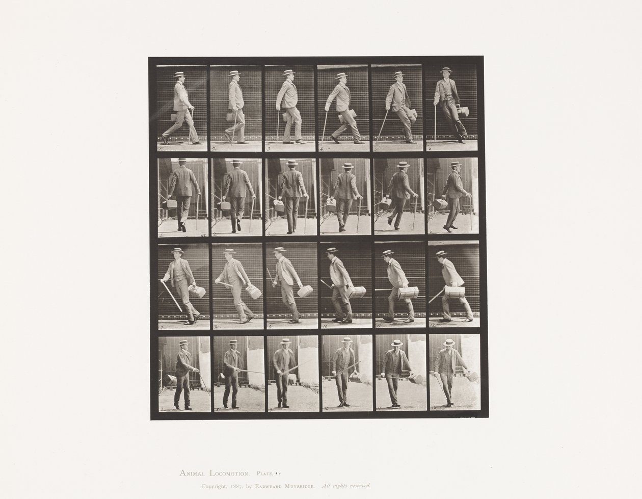 Walking and Turning Around Rapidly by Eadweard Muybridge