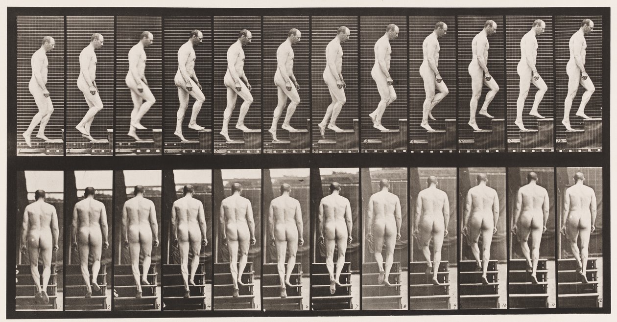 Plate 89. Ascending Stairs by Eadweard Muybridge