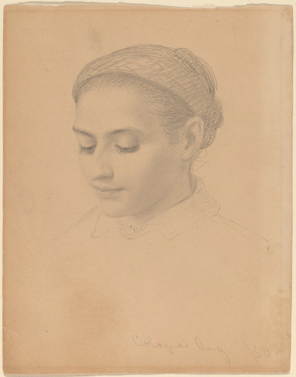 Head of a Young Woman by Eastman Johnson
